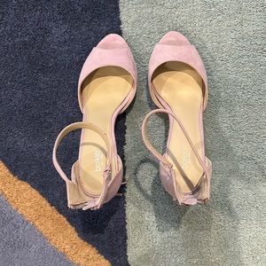 Botkier suede light purple strappy heels with tassles